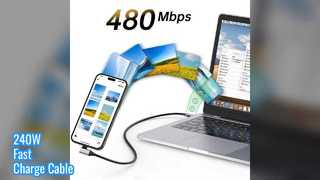 PD240W Right Angle USB C Cable Fast Charge